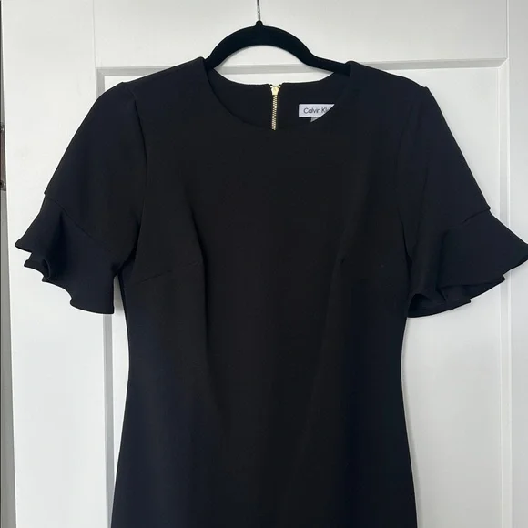 CK Short Ruffle Sleeve LBD - Picture 2 of 7